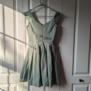 Mod cloth sage green sweetheart neckline dress XS